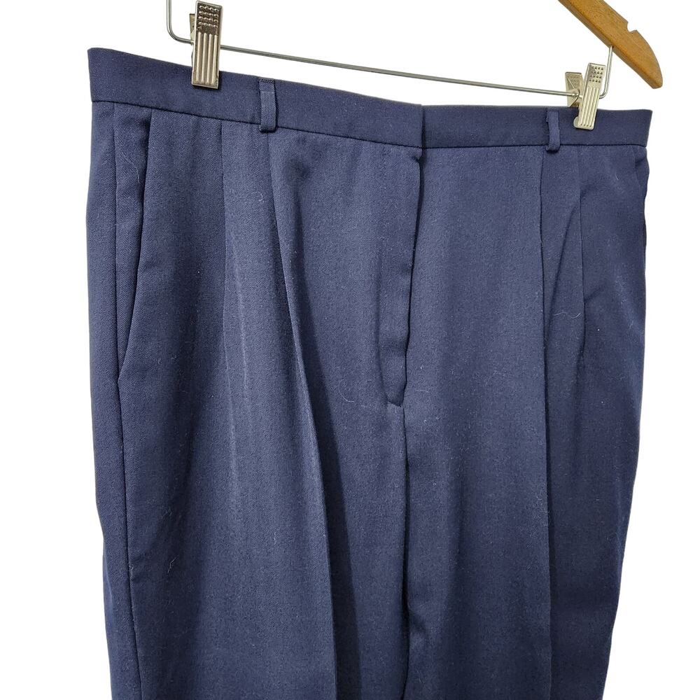 Vintage Jacqueline Ferrar Pleated Front Pants Plus Size 18 Pockets Wool Blend